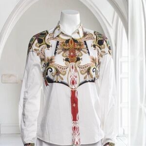 ETRO Printed Retro button up long sleeve shirt S US4 IT40